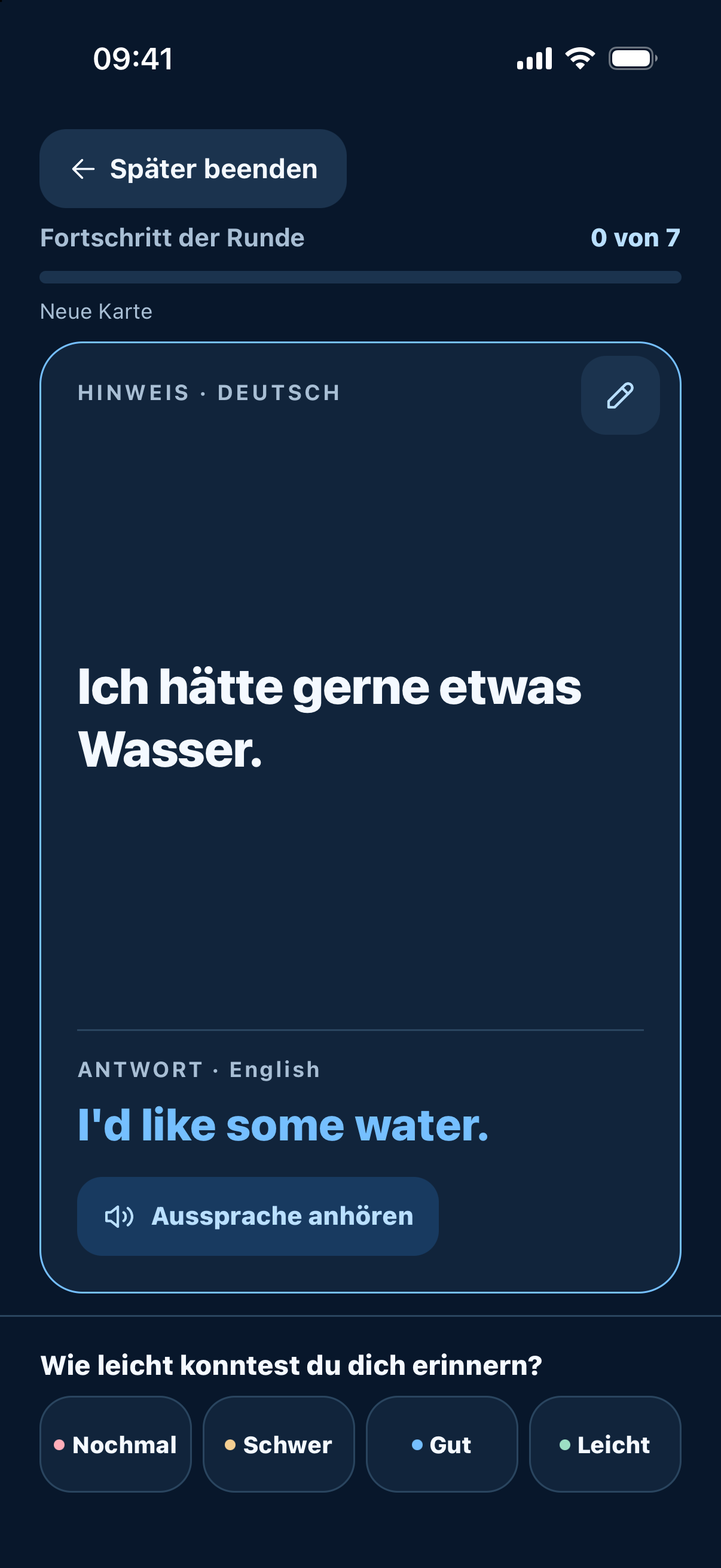FlashFree — Wiederhole in deinem Tempo.