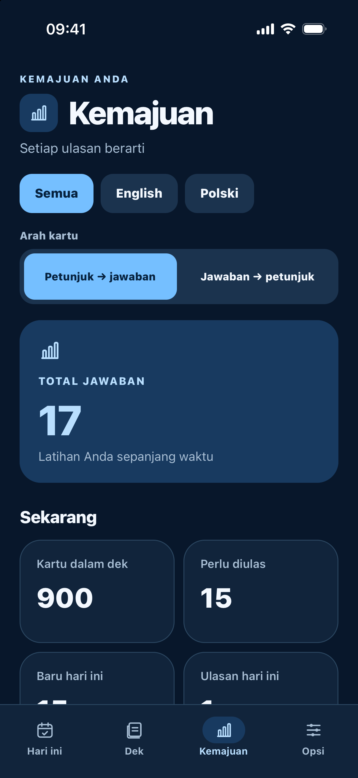 FlashFree — Lihat kemajuan Anda.