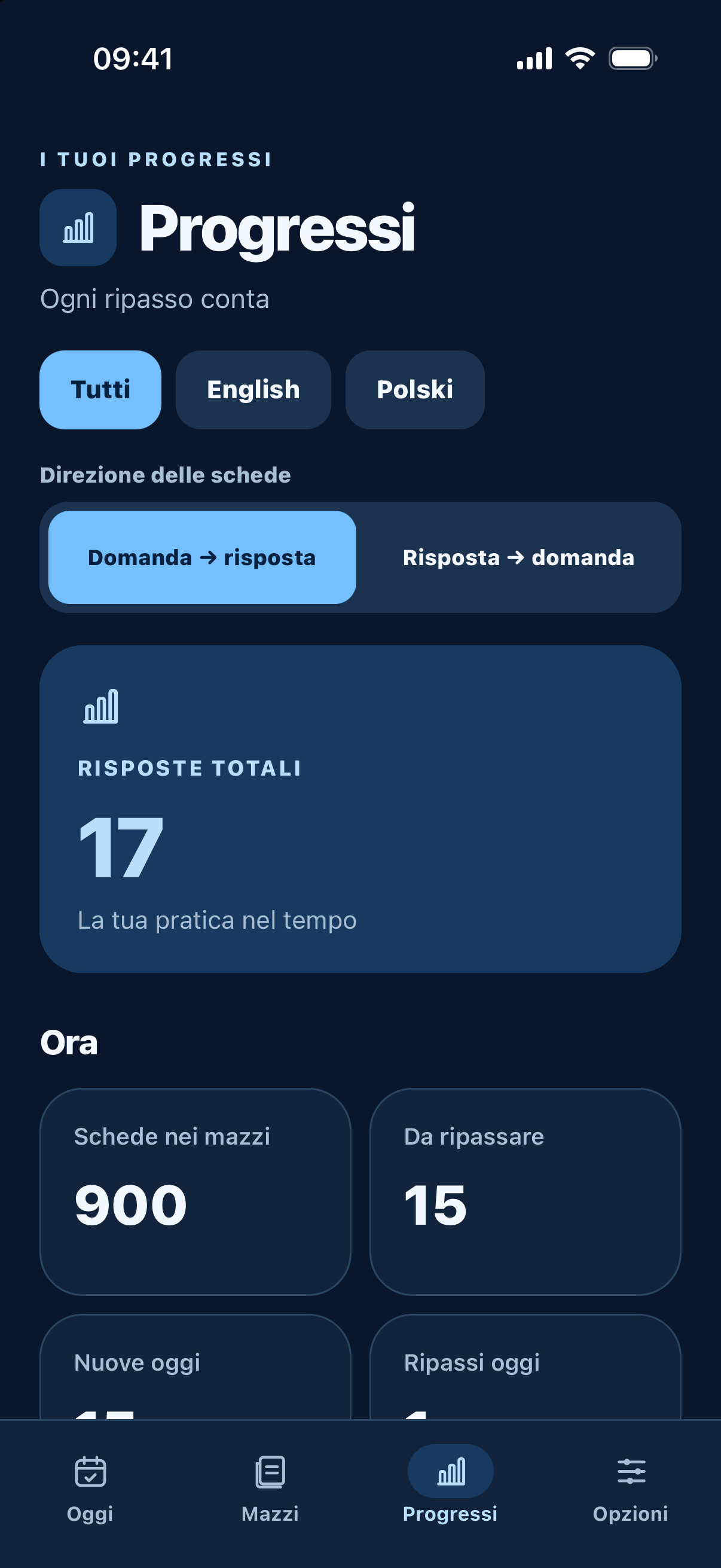 FlashFree — Segui i tuoi progressi.